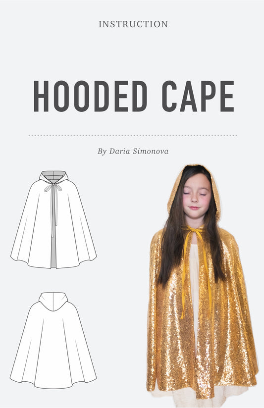 Hooded Cape Pattern, DIY kids cloak