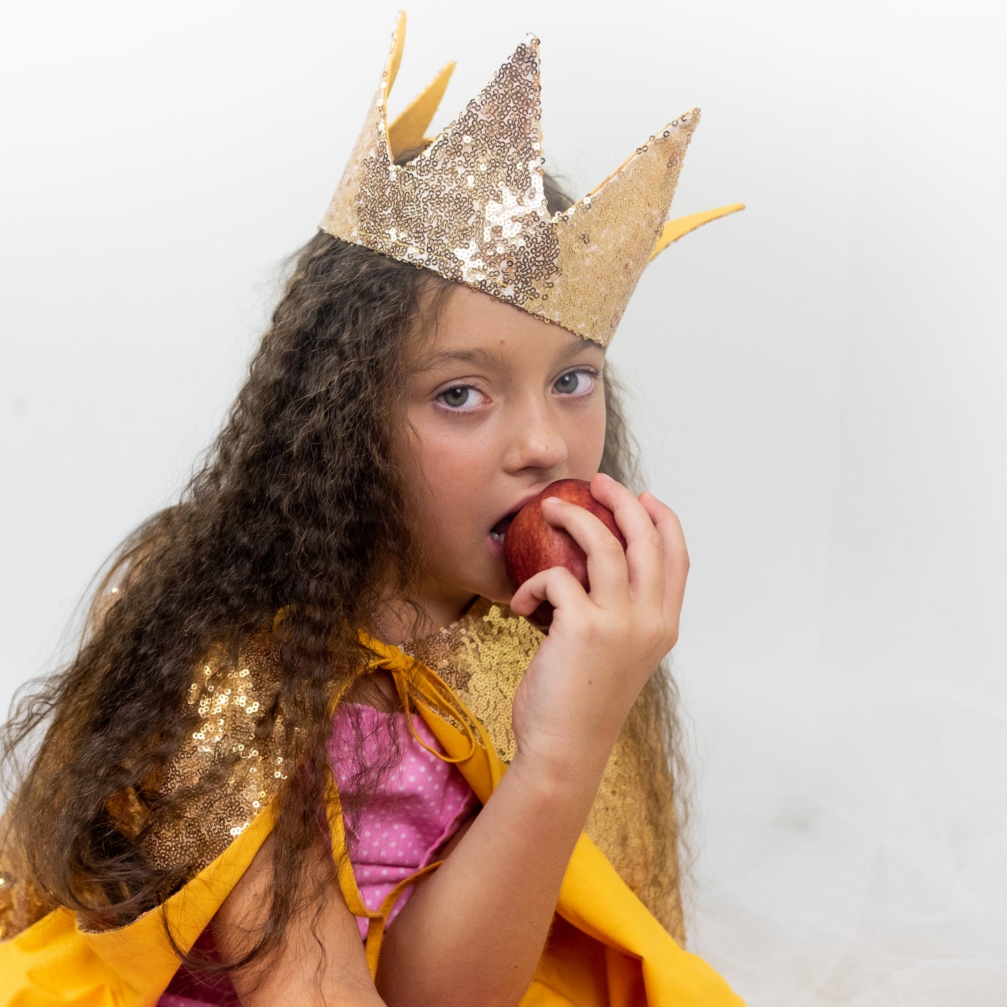 Gold sequin crown