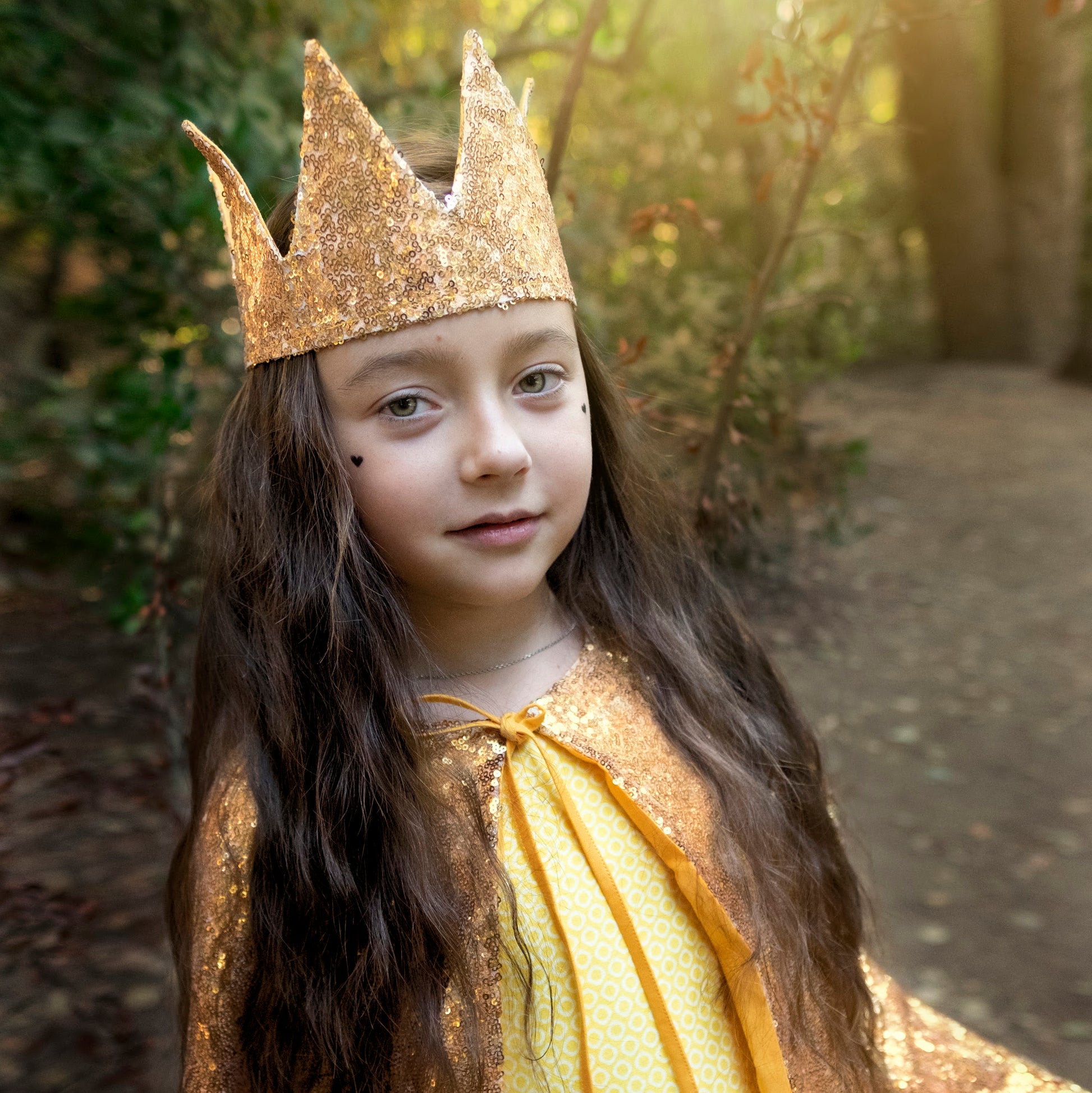 Gold sequin magic crown. Fabric crown. Princess crown