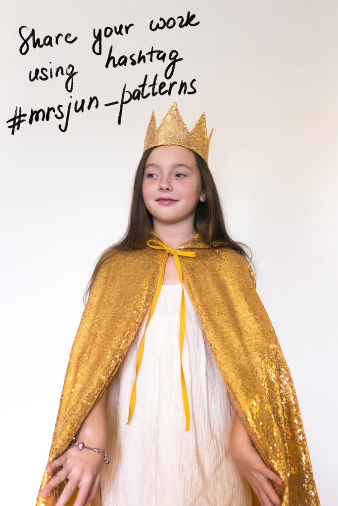 Hooded Cape Pattern DIY kids cloak mrsjun com